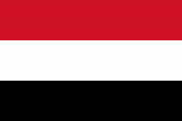 Yemen flag: red, white, and black horizontal stripes